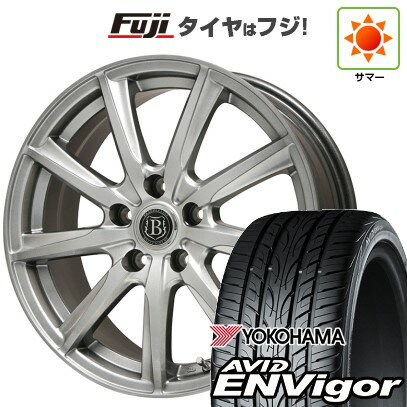 【新品国産車用5穴100】 夏タイヤ ホイール4本セット 215/45R17 ヨコハマ エイビッド エンビガーS321 ブランドルライン ボレアノ9 メタリックグレー 17インチ(送料無料)