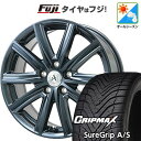 【新品国産5穴114.3車】 オールシーズンタイヤ ホイール4本セット 215/50R18 グリップマックス シュアグリップ オールシーズン(限定) テクノピア アフロディーテ MZ 18インチ(送料無料)