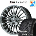 【新品国産5穴114.3車】 オールシーズンタイヤ ホイール4本セット 235/50R18 グリップマックス シュアグリップ オールシーズン(限定) レアマイスター LF-FORCE クロームハイパーシルバー平座ナット 18インチ(送料無料)