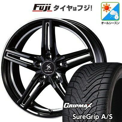 【新品国産車用5穴114.3】 オールシーズンタイヤ ホイール4本セット 215/45R18 グリップマックス シュ..