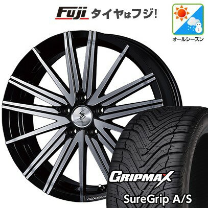 【新品国産車用5穴114.3】 オールシーズンタイヤ ホイール4本セット 215/50R18 グリップマックス シュ..