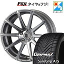 【新品国産5穴100車】 オールシーズンタイヤ ホイール4本セット 225/55R18 グリップマックス シュアグリップ オールシーズン(限定) クリムソン ク...