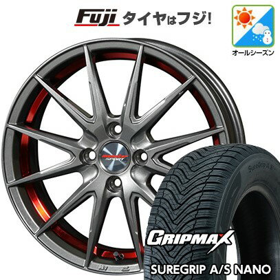 【新品 軽自動車】タフト ソリオ オールシーズンタイヤ ホイール4本セット 165/65R15 グリップマックス シュアグリップ オールシーズン ナノ(限定) モンスタースポーツ VX12S 15インチ(送料無料)