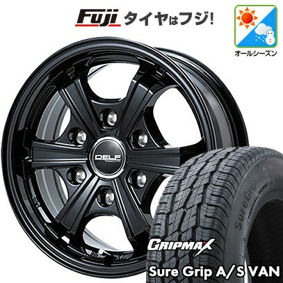 【新品】ハイエース200系 オールシーズンタイヤ ホイール4本セット 195R15C 107/105T グリップマックス シュアグリップ オールシーズン Van(限定) フレックス デルフ ゼロファイブ DF-05 15インチ(送料無料)