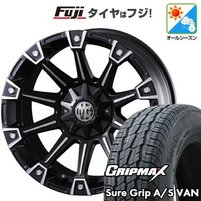 【新品】ハイエース200系 オールシーズンタイヤ ホイール4本セット 215/65R16 109/107T グリップマックス シュアグリップ オールシーズン Van(限定) クリムソン マーテルギア(MG) モンスター 16インチ(送料無料)