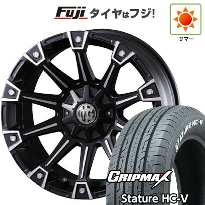 【新品】ハイエース200系 夏タイヤ ホイール4本セット 225/50R18 107/105T グリップマックス スタチャー HC-V RWL（限定） クリムソン マーテルギア(MG) モンスター 18インチ(送料無料) サマータイヤ