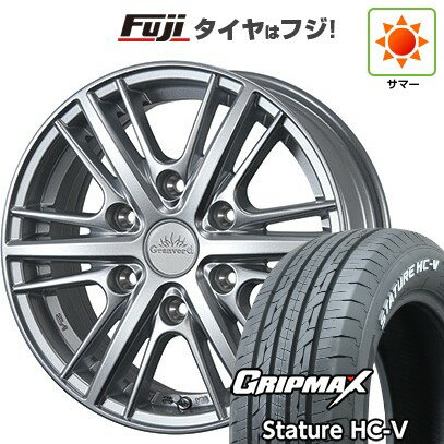 【新品】キャラバン 夏タイヤ ホイール4本セット 195/80R15 107/105Q グリップマックス スタチャー HC-V RWL（限定） TWS グランヴァード HC1 6J 15インチ(送料無料)