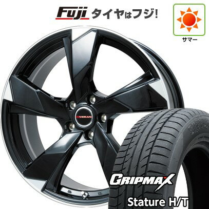 【新品国産車用5穴114.3】 夏タイヤ ホイール4本セット 225/45R19 グリップマックス スタチャー H/T BSW（限定） プレミックス ヴェランV(グロスブラック/リムポリッシュ) 19インチ(送料無料)