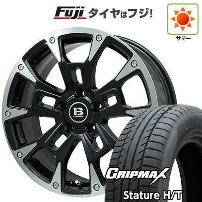 【新品国産車用5穴114.3】 夏タイヤ ホイール4本セット 225/60R18 グリップマックス スタチャー H/T BSW（限定） ビッグウエイ B-LUGNAS BRD(ブラックポリッシュ/ブラッククリア) 7.5J 18インチ(送料無料)