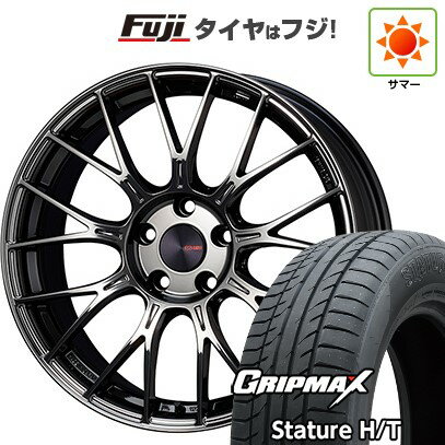 【新品国産車用5穴100】 夏タイヤ ホイール4本セット 225/55R18 グリップマックス スタチャー H/T BSW（限定） ENKEI エンケイ PFM1 フジオリジナルカラー 18インチ(送料無料)