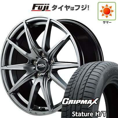 【新品国産車用5穴114.3】 夏タイヤ ホイール4本セット 225/65R17 グリップマックス スタチャー H/T BSW（限定） MID WHEELS SLS 17インチ(送料無料)
