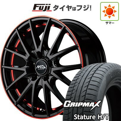【新品国産車用5穴114.3】 夏タイヤ ホイール4本セット 225/65R17 グリップマックス スタチャー H/T BSW（限定） MID WHEELS RX27 17インチ(送料無料)