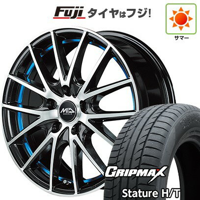 【新品国産車用5穴114.3】 夏タイヤ ホイール4本セット 225/65R17 グリップマックス スタチャー H/T BSW（限定） MID WHEELS RX27 17インチ(送料無料)