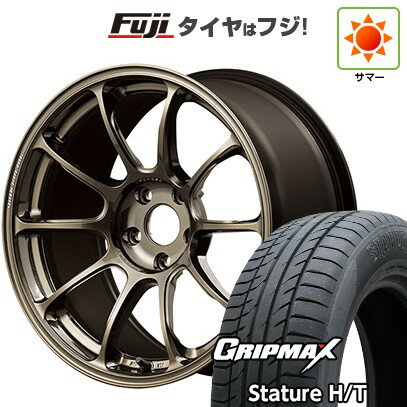 【新品国産車用5穴114.3】 夏タイヤ ホイール4本セット 225/55R18 グリップマックス スタチャー H/T BSW（限定） RAYS レイズ ボルクレーシング ZE40 18インチ(送料無料)