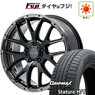 【新品国産車用5穴114.3】 夏タイヤ ホイール4本セット 225/50R18 グリップマックス スタチャー H/T BSW（限定） RAYS レイズ ホムラ 2X7FA BLACK CLEAR EDITION 18インチ(送料無料)