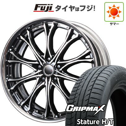 【新品国産車用5穴114.3】 夏タイヤ ホイール4本セット 235/55R19 グリップマックス スタチャー H/T BSW（限定） エムズスピード JJクロモ フルリバースリム 8J 19インチ(送料無料)
