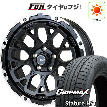 【新品国産車用5穴114.3】 夏タイヤ ホイール4本セット 225/65R17 グリップマックス スタチャー H/T BSW（限定） フォーバイフォーエンジニア エアージー ロックス 17インチ(送料無料)