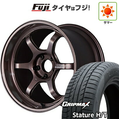 【新品国産車用5穴114.3】 夏タイヤ ホイール4本セット 225/50R18 グリップマックス スタチャー H/T BSW（限定） ヨコハマ アドバンレーシング R6 18インチ(送料無料)