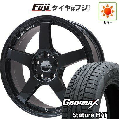 【新品国産車用5穴114.3】 夏タイヤ ホイール4本セット 225/50R18 グリップマックス スタチャー H/T BSW（限定） レアマイスター LMスポーツ LM-05R(グロスブラック) 18インチ(送料無料)