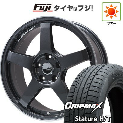 【新品国産車用5穴114.3】 夏タイヤ ホイール4本セット 225/50R18 グリップマックス スタチャー H/T BSW（限定） レアマイスター LMスポーツ LM-05R(ガンメタ/リムポリッシュ) 18インチ(送料無料)