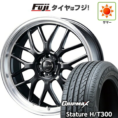 【新品国産車用5穴114.3】 夏タイヤ ホイール4本セット 225/60R18 グリップマックス スタチャー H/T300 BSW（限定） ブレスト ユーロスポーツ タイプ805 セミグロスブラック 7J 18インチ(送料無料)