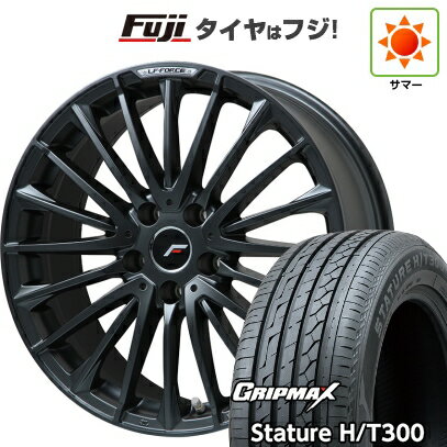 【新品国産車用5穴114.3】 夏タイヤ ホイール4本セット 225/60R18 グリップマックス スタチャー H/T300 BSW（限定） レアマイスター LF-FORCE マットブラック(平座ナット) 7.5J 18インチ(送料無料)