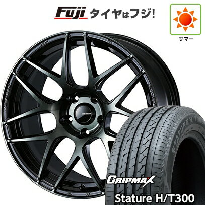 【新品国産車用5穴114.3】 夏タイヤ ホイール4本セット 225/55R18 グリップマックス スタチャー H/T300 BSW（限定） WEDS ウェッズ ウェッズスポーツ SA-27R 7.5J 18インチ(送料無料)