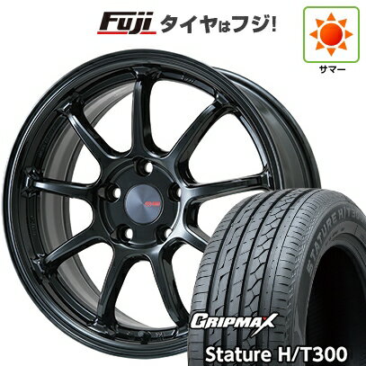 【新品国産車用5穴114.3】 夏タイヤ ホイール4本セット 225/55R18 グリップマックス スタチャー H/T300 BSW（限定） ENKEI エンケイ PF09 フジオリジナルカラー 18インチ(送料無料)