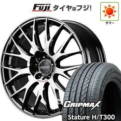【新品国産車用5穴114.3】 夏タイヤ ホイール4本セット 225/55R19 グリップマックス スタチャー H/T300 BSW(限定2024年製) RAYS レイズ ホムラ 2X9Plus JET BLACK EDITION IV 7.5J 19インチ(送料無料)