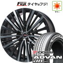 【新品】40系アルファード/ヴェルファイア用 夏タイヤ ホイール4本セット 225/55R19 ヨコハマ アドバン dB V553 プレミックス MER-V ブラッククリア(平座ナット) 19インチ(送料無料) サマータイヤ