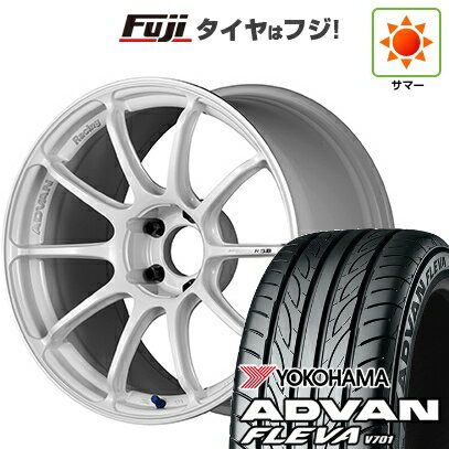 【新品国産車用5穴100】 夏タイヤ ホイール4本セット 215/40R18 ヨコハマ アドバン フレバV701 ヨコハマ アドバンレーシング RSIII 18インチ(送料無料)