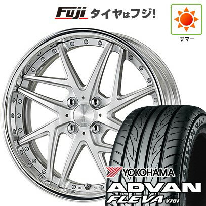 【新品国産車用4穴100】 夏タイヤ ホイール4本セット 195/40R17 ヨコハマ アドバン フレバV701 WORK ワーク リザルタード メッシュ2 17インチ(送料無料)