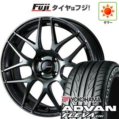 【新品国産車用4穴100】 夏タイヤ ホイール4本セット 195/40R17 ヨコハマ アドバン フレバV701 WEDS ウェッズスポーツ SA-27R 17インチ(送料無料)