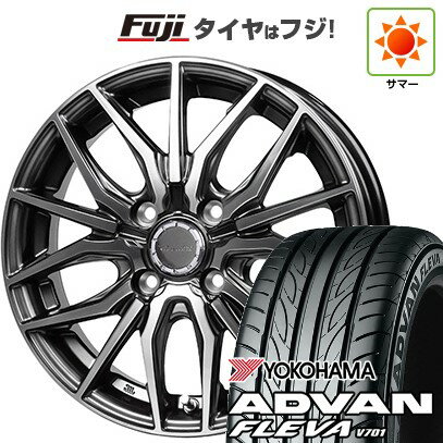 【新品国産4穴100車】 夏タイヤ ホイール4本セット 195/45R16 ヨコハマ アドバン フレバV701 ホットスタッフ プレシャス アストM4 16インチ(送料無料) サマータイヤ