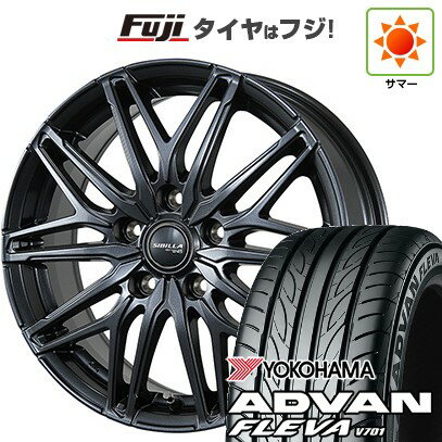 【新品国産車用5穴100】 夏タイヤ ホイール4本セット 215/45R17 ヨコハマ アドバン フレバV701 トピー シビラ NEXT W45 17インチ(送料無料)