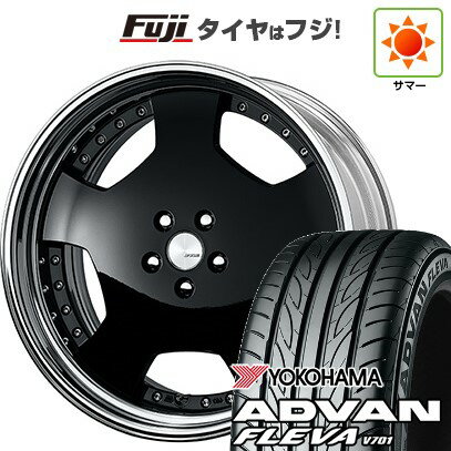 【新品国産車用5穴114.3】 夏タイヤ ホイール4本セット 225/35R20 ヨコハマ アドバン フレバV701 WORK ワーク ランベック LDZ 20インチ(送料無料)