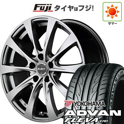 【新品国産車用5穴100】 夏タイヤ ホイール4本セット 205/55R16 ヨコハマ アドバン フレバV701 MID WHEELS F10 16インチ(送料無料)