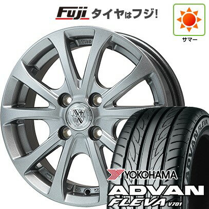 【新品国産車用5穴100】 夏タイヤ ホイール4本セット 215/45R17 ヨコハマ アドバン フレバV701 ビッグウエイ TRG-バーンII 17インチ(送料無料)