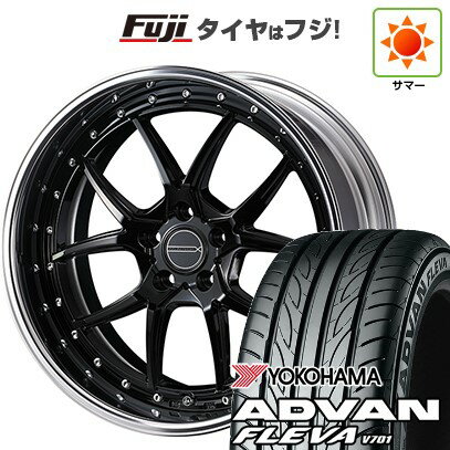 【新品国産車用5穴100】 夏タイヤ ホイール4本セット 215/40R18 ヨコハマ アドバン フレバV701 WEDS ウェッズ マーベリック 1705S 18インチ(送料無料)