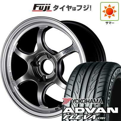 【新品国産4穴100車】 夏タイヤ ホイール4本セット 195/45R16 ヨコハマ アドバン フレバV701 ヨコハマ アドバンレーシング RG-DII 16インチ(送料無料) サマータイヤ