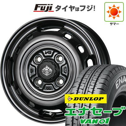 【新品】プロボックス/サクシード(160系) 夏タイヤ ホイール4本セット 155/80R14 88/86N ダンロップ エナセーブ VAN01 トピー ランドフット XFG 数量限定 5J 14インチ(送料無料)