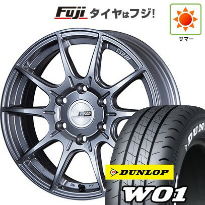【新品】ハイエース200系 夏タイヤ ホイール4本セット 215/60R17 109/107N ダンロップ W01 ホワイトレター SSR ディバイド X01H 6.5J 17インチ(送料無料)