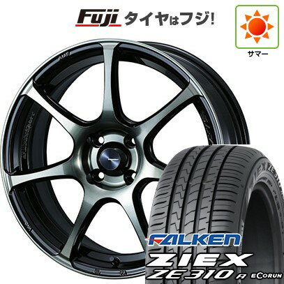 【新品国産車用4穴100】 夏タイヤ ホイール4本セット 195/55R16 ファルケン ジークス ZE310R エコラン(限定) WEDS ウェッズスポーツ SA-75R 16インチ(送料無料)
