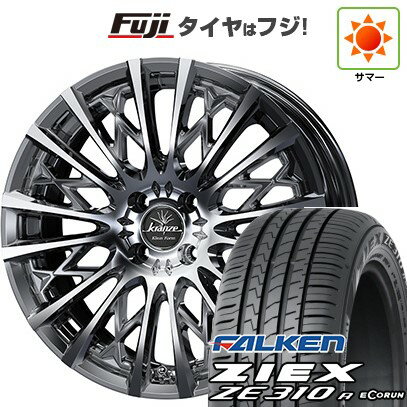 【新品国産車用4穴100】 夏タイヤ ホイール4本セット 195/45R16 ファルケン ジークス ZE310R エコラン(限定) WEDS ウェッズ クレンツェ シュリット 855EVO 16インチ(送料無料)