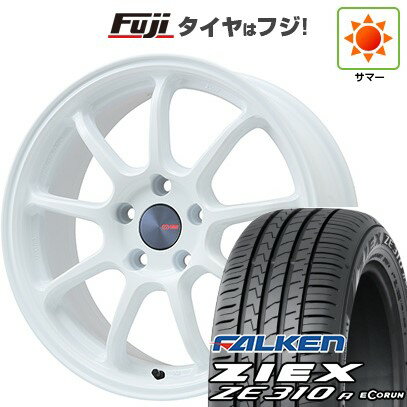 【新品国産車用5穴114.3】 夏タイヤ ホイール4本セット 225/45R18 ファルケン ジークス ZE310R エコラン(限定) ENKEI エンケイ PF09 フジオリジナルカラー 18インチ(送料無料)
