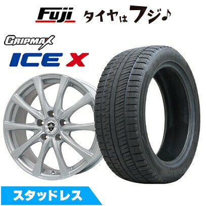 【新品】30系アルファード/ヴェルファイア スタッドレスタイヤ ホイール4本セット 235/50R18 グリップマックス アイスX BSW ブラックサイドウォール(限定) エルベ エステローザ FSV シルバー 7.5J 18インチ(送料無料)