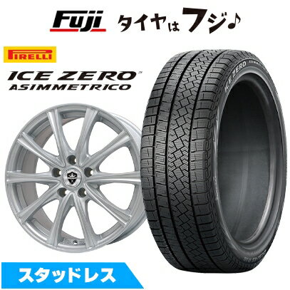 【新品国産車用5穴114.3】 スタッドレスタイヤ ホイール4本セット 215/60R17 ピレリ ウィンター アイスゼロアシンメトリコ エルベ エステローザ MZV シルバー 7J 17インチ(送料無料)
