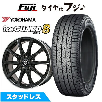 【パンク保証付き】【新品】60系プリウス スタッドレスタイヤ ホイール4本セット 195/60R17 ヨコハマ アイスガード8 エイトIG80 エルベ エステローザ MZV ブラックリムポリッシュ トヨタ車専 6.5J 17インチ(送料無料)