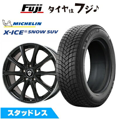 【新品国産車用5穴114.3】 スタッドレスタイヤ ホイール4本セット 235/60R18 ミシュラン エックスアイス スノー SUV エルベ エステローザ MZV ブラックリムポリッシュ 7.5J 18インチ(送料無料)