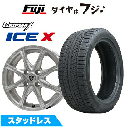 【新品 軽自動車】N-BOX タント スペーシア スタッドレスタイヤ ホイール4本セット 165/55R15 グリップマックス アイスX BSW ブラックサイドウォール(限定) エルベ エステローザ MZV 4.5J 15インチ(送料無料)